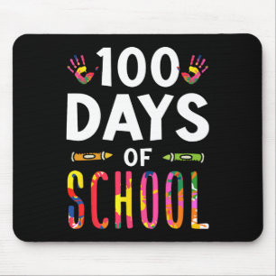 100日の学校ことわざかわいいチーム甘い マウスパッド