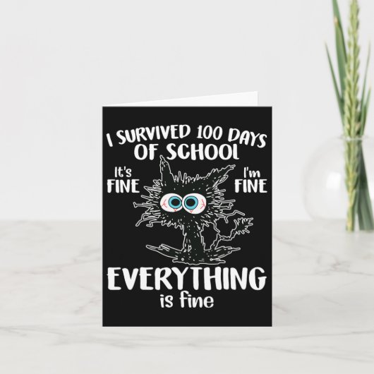 100日の学校だ素晴らしよ私は素晴らしEverthing Is カード (正面)