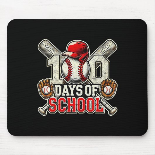 100日の学校で100日学生の子供の少年を販売 マウスパッド (正面)