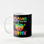 100日の学校とスティルポピン100日目ポップ・アートの コーヒーマグカップ (左)