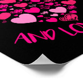 100日の学校と愛し続けるかわいい ポスター (角)