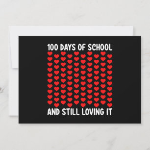 100日の学校と愛し続けるハート愛 招待状