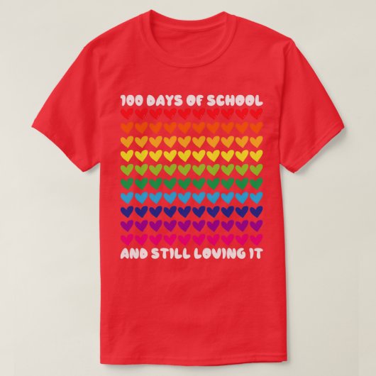 100日の学校と愛し続ける5 Tシャツ (デザイン正面)
