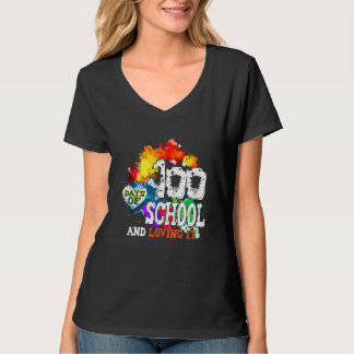 100日の学校と愛100日女の子ボー Tシャツ