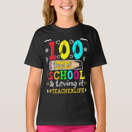 100日の学校と愛 Tシャツ (正面)