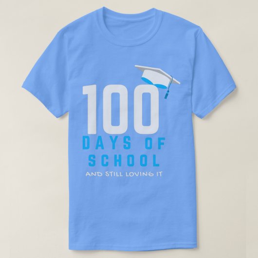 100日の学校とITを愛し続けクラシックるTS Tシャツ (デザイン正面)