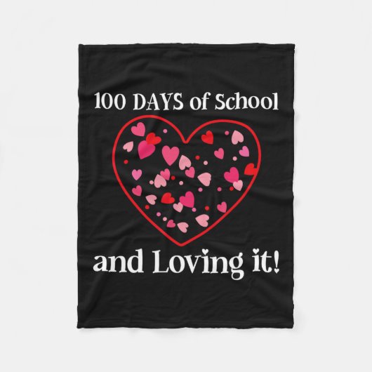 100日の学校とIt学生の先生 フリースブランケット (正面)