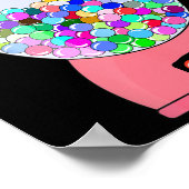 100日の学校のグムボールマシンテ子供へーシュ ポスター (角)