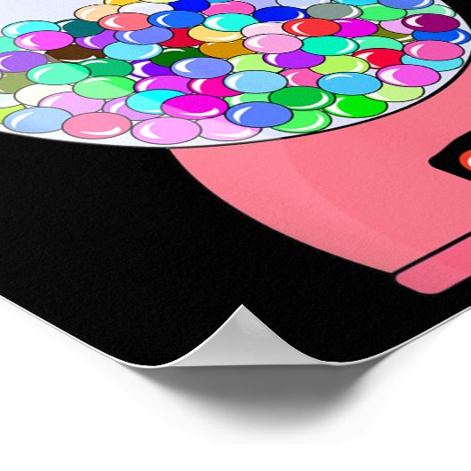 100日の学校のグムボールマシンテ子供へーシュ ポスター (角)