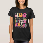 100日の学校のコーヒー愛好家100th日Schooo Tシャツ (正面)