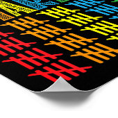 100日の学校のタリーは100日をマーク頭が切れるする ポスター (角)