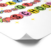 100日の学校のブレスレット100日女の子の子供 ポスター (角)