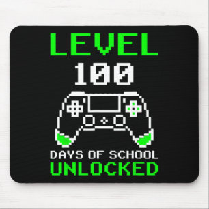 100日の学校のロック解除ゲーマービデオゲーム少年 マウスパッド