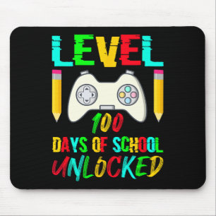 100日の学校のロック解除ゲーマービデオゲーム少年 マウスパッド