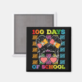 100日の学校の乱雑パン先生 マグネット (正面/裏面)