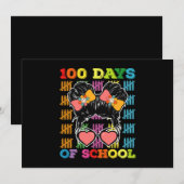 100日の学校の乱雑パン先生 招待状 (正面/裏面)