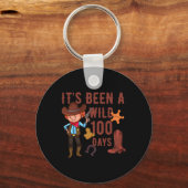 100日の学校の先生キッズ西カウボーイ キーホルダー (正面)