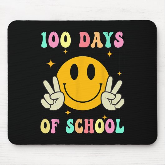 100日の学校の先生子供100thの日 マウスパッド (正面)