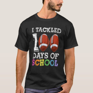 100日の学校の子供のサッカー100日 Tシャツ