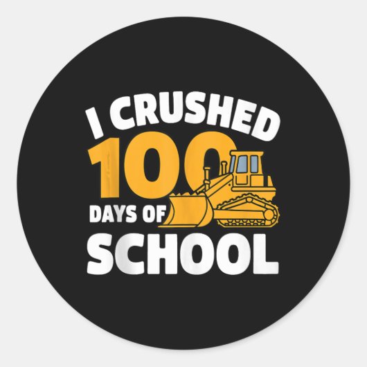 100日の学校の幼児ボーイズ建築Vehic ラウンドシール (正面)