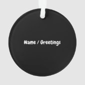 100日の学校の方法おもしろい先生生き延び オーナメント (裏面)