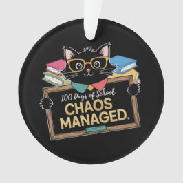 100日の学校の方法おもしろい先生生き延び オーナメント