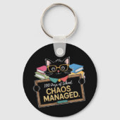 100日の学校の方法おもしろい先生生き延び キーホルダー (正面)