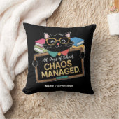 100日の学校の方法おもしろい先生生き延び クッション (ブランケット)