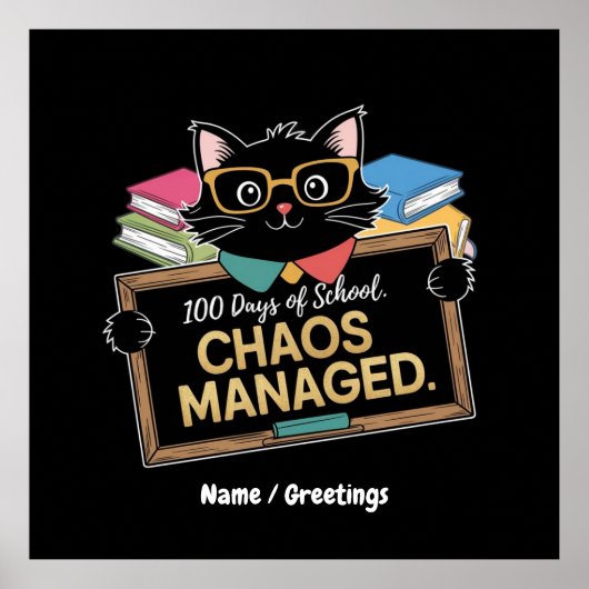 100日の学校の方法おもしろい先生生き延び ポスター (正面)