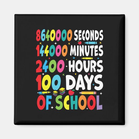 100日の学校の服の数学先生少年G マグネット (正面)