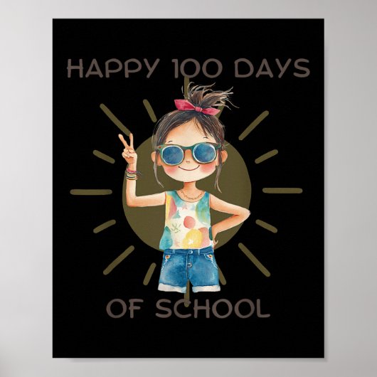 100日の学校の服先生と子供Ce ポスター (正面)