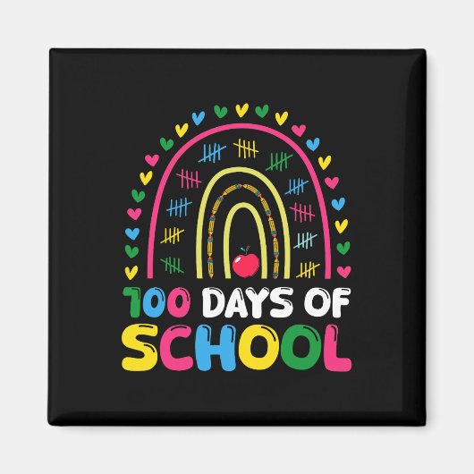 100日の学校の虹100日目の少年 マグネット (正面)