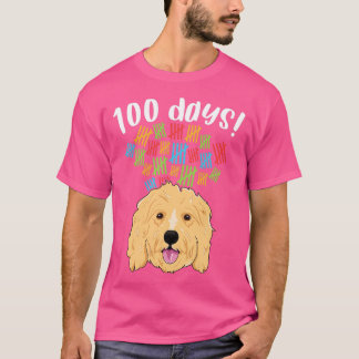 100日の学校の衣装の男の子の女の子犬ドードル1 Tシャツ