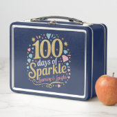 100日の学校の輝き学と笑い メタルランチボックス (インサイチュ)
