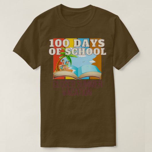 100日の学校の近くの夏休み6 Tシャツ (デザイン正面)