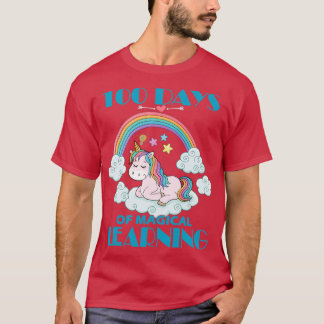 100日の学校の魔法ユニコーン女の子先生1 Tシャツ