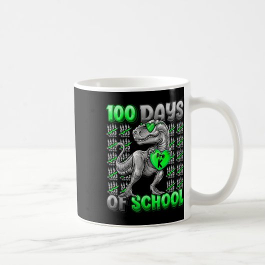 100日の学校の100前の日の頭が切れる男の子 コーヒーマグカップ (右)