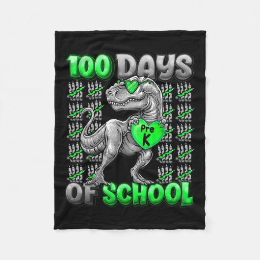 100日の学校の100前の日の頭が切れる男の子 フリースブランケット (正面)