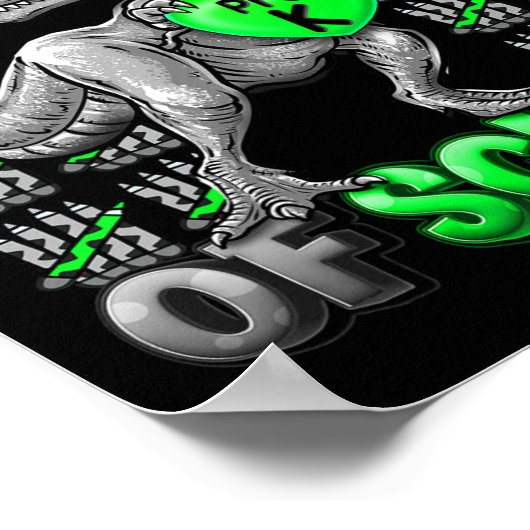 100日の学校の100前の日の頭が切れる男の子 ポスター (角)