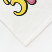 100日の学校の3年生アフロ女の子メッシーBun H フリースブランケット (角)