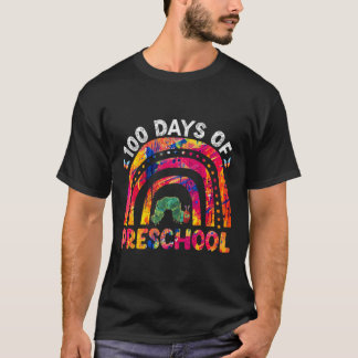 100日の学校アフロガールキッズ100th Day Teache Tシャツ