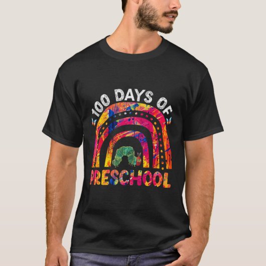 100日の学校アフロガールキッズ100th Day Teache Tシャツ (正面)