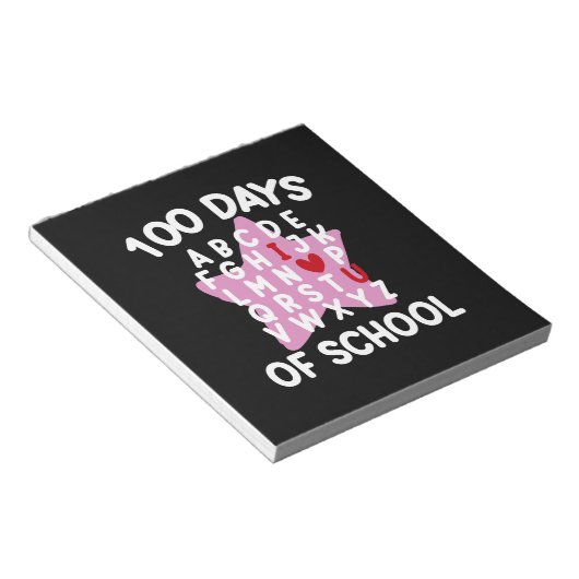 100日の学校アルファベット100日先生 ノートパッド (アングル)