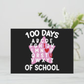 100日の学校アルファベット100日先生 招待状 (スタンド正面)
