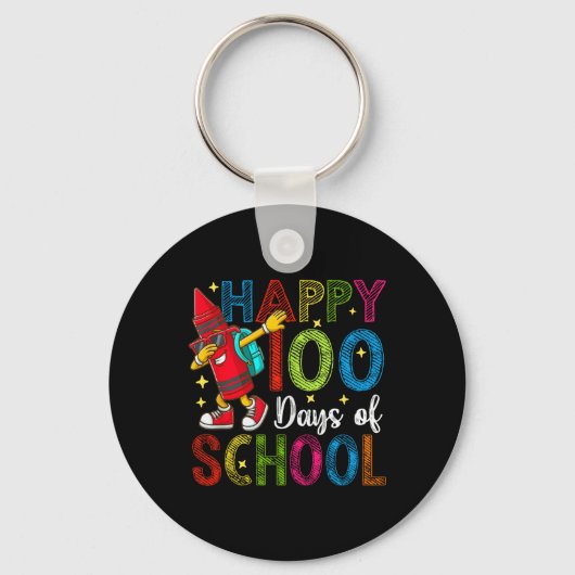 100日の学校カラフルの鉛筆先生 キーホルダー (正面)