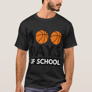 100日の学校クールバスケットボール選手先生 Tシャツ