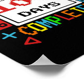 100日の学校ゲーマー少年キッズ100th Day Of Sch ポスター (角)