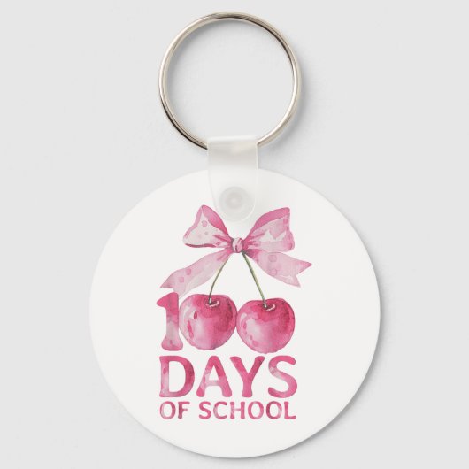 100日の学校コケットかわいいさくらんぼボウ100th キーホルダー (正面)