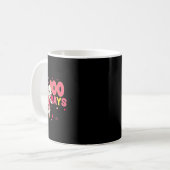 100日の学校コケットの鉛筆の弓リボンガール コーヒーマグカップ (正面左)