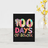 100日の学校コケット鉛筆の弓先生ギ カード (黄色い花)